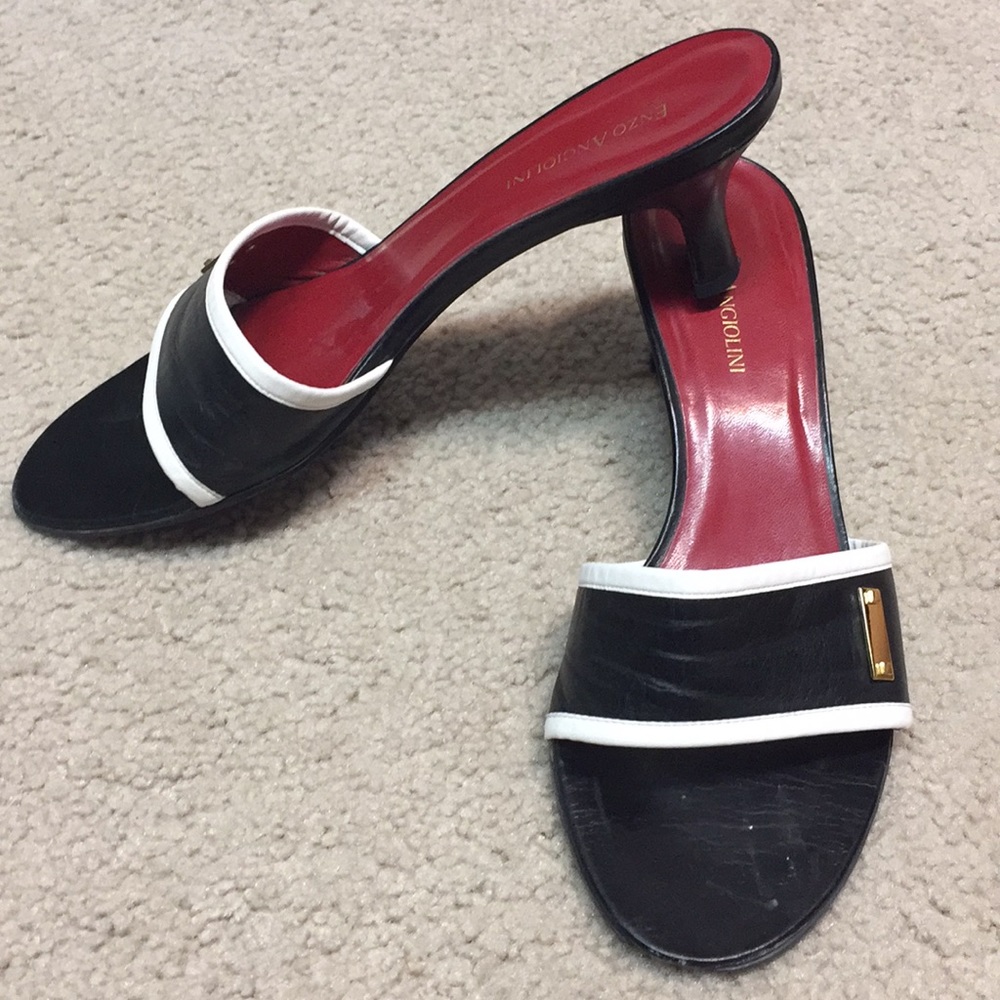 Enzo Angiollini Black and white stunning heels